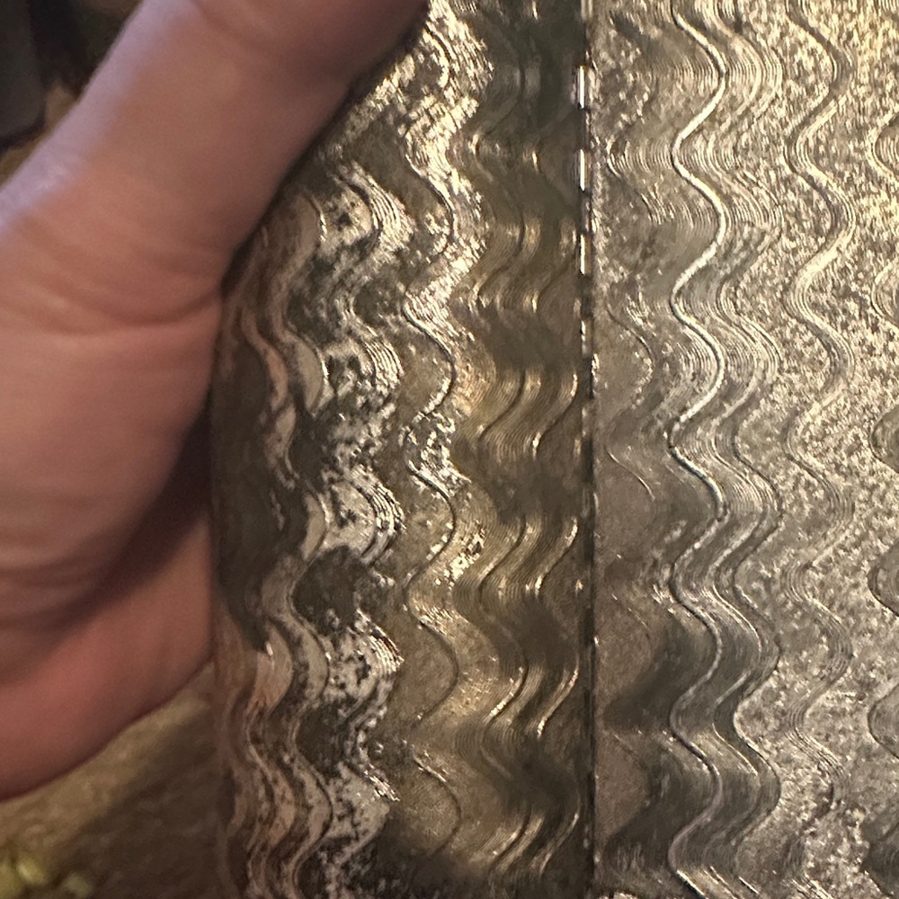 Vintage box Silver Clutch with Chain Strap 1940’s??? - Picture 6 of 8
